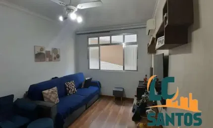 Embaré, Santos  Apto 2 dorms. com ar, armários, vaga e janelas antirruído. Quadra da praia, perto de tudo. Pronto pra morar!