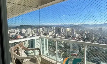 Apartamento com 1 quarto para alugar na Avenida Conselheiro Nébias, 663, Boqueirão, Santos, 47 m2 por R$ 4.200