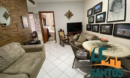 Venha morar na praia ! - apartamento de 2 dormitórios na aparecida em santos - prédio frente mar .