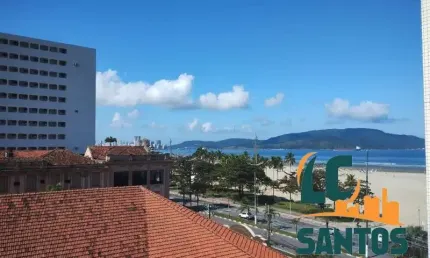 Apartamento de 3 dormitórios com vista pro mar na orla do gonzaga .