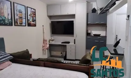 Apartamento com 1 quarto à venda na av epitácio pessoa, 664, ponta da praia, santos, 34 m2 por r$ 310.000