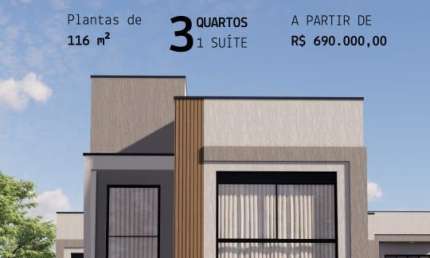 Sobrado 3Q - 115m² - Uberaba - Entrega fevereiro/25