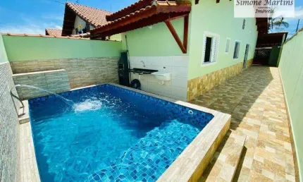 Casa com 2 quartos à venda na Rua Zélia, 178, Jussara, Mongaguá