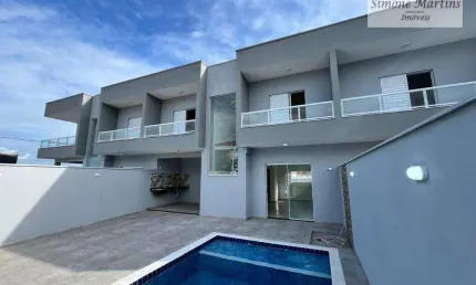 Sobrado com 3 dormitórios à venda, 108 m² por R$ 649.000 - Cibratel II - Itanhaém/SP