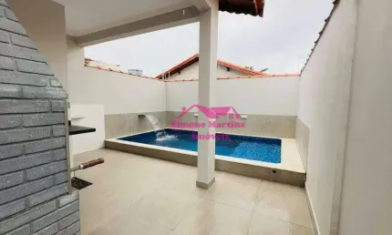 CASA NOVA COM PISCINA LADO PRAIA COM 03 DORMITÓRIOS E PISCINA MARAVILHOSA NA PRAIA DE ITANHAEM