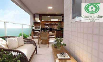 Apartamento com 3 dormitórios à venda, 148 m² por R$ 1.846.856,00 - Canto do Forte - Praia Grande/SP
