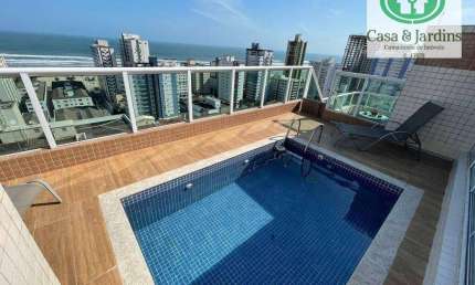 Cobertura à venda, 235 m² por R$ 3.500.000,00 - Vila Guilhermina - Praia Grande/SP
