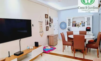 Apartamento 3 dormitórios à venda, 100 m² por r$ 650.000 - gonzaga - santos/sp