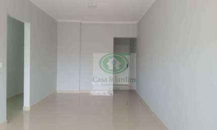ALUGA Apto 3 dormitórios (suíte) + Qto e WC empregada, Fte c/ terraço e garagem p/ 2 carros - Bairro do Campo Grande - Santos