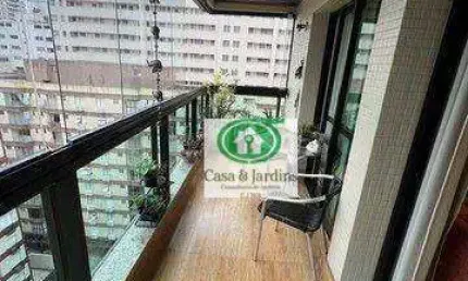 Frente ao Mar - Apartamento 3 dormitórios locação 110 m² -  Pompéia - Santos/SP