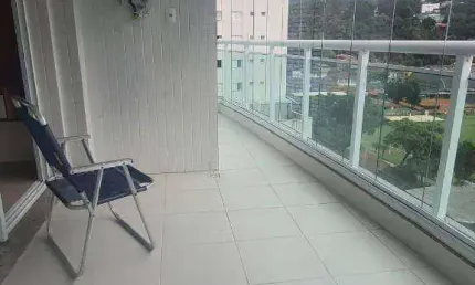 Aluguel de Apartamento Alto Padrão - Mobiliado  - Vista Panorâmica da Praia de Santos
