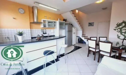 Apartamento duplex 2 dormitórios para alugar, 80 m²  - gonzaga - santos/sp