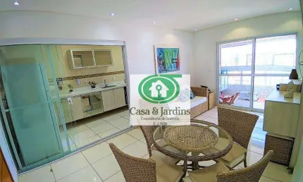 Apto alto luxo na praia grande com 2 dormit (suite) vista livre