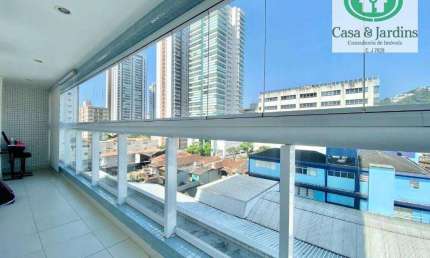 Pompéia - Apartamento com 2 dormitórios à venda, 87 m² por R$ 1.000.000 - Santos/SP
