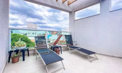 Cobertura com 2 dormitórios à venda, 88 m² por r$ 380.000,00 - vila guarani - santo andré/sp