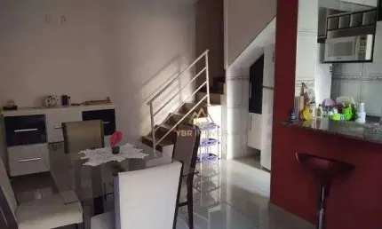 Sobrado com 2 dormitórios para alugar, 110 m² por R$ 2.600,00/mês - Vila Cecília Maria - Santo André/SP
