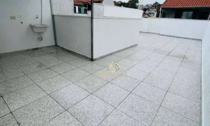 Cobertura com 2 dormitórios, 97 m² - venda por r$ 450.000,00 ou aluguel por r$ 2.817,00/mês - vila scarpelli - santo andré/sp