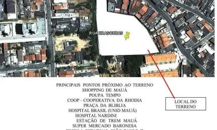 Terreno à venda, 6573 m² por R$ 10.000.000 - Vila Bocaina - Mauá/SP