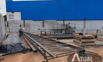 Galpão em construção para Industrias Terra Preta Mairiporã-SP
