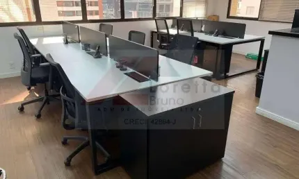 Vila Olimpia Sala Comercial 110m² Mobiliada, 3 banheiros, copa, forro modular, luminárias e 3 vagas de garagem. O Le Premier está localizado na Rua Gomes de Carvalho, 892