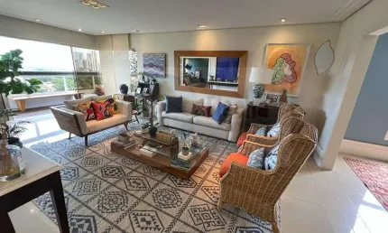 Luxuoso apartamento para locação em São Paulo-SP, Cidade Monções: 3 quartos, 3 suítes, 1 sala, 5 banheiros, 4 vagas de garagem, 222m².