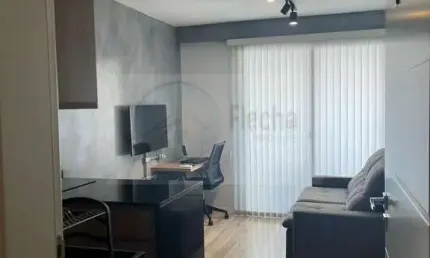 Brooklin - Lindo apto 37m², 1 suíte, lavabo, varanda, cozinha aberta, 1 vaga. Lazer do condomínio: Piscina com raia, academia de ginástica, espaço gourmet, salão de festas, home office e gazebo.