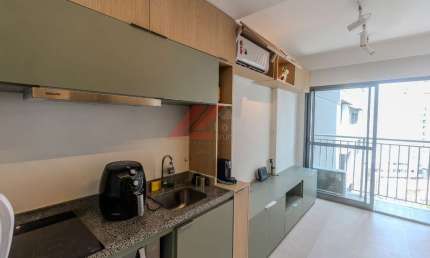 Apartamento para locação na Vila Nova Conceição, São Paulo-SP: 1 quarto, 1 banheiro, 27m² de área. Aproveite!