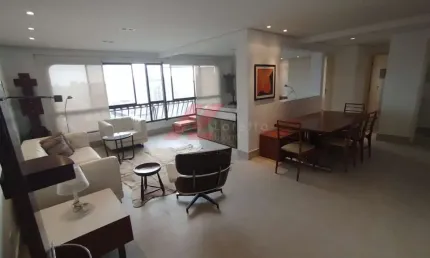 Apartamento de Luxo para Locação em São Paulo-SP, Jardim Paulista: 2 Quartos, 2 Suítes, 2 Salas, 2 Vagas de Garagem, 122m²