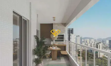 Apartamento com 2 suítes no bairro embaré em santos com lazer