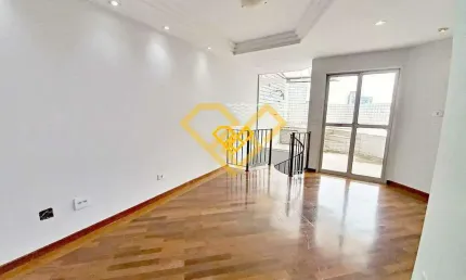 Cobertura 3 quartos em santos para alugar em santos/sp.