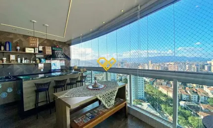 Apartamento com 3 quartos para alugar no Boqueirão, Santos 