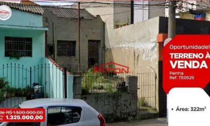 Terreno à venda na Rua Demini, 315, Penha, São Paulo
