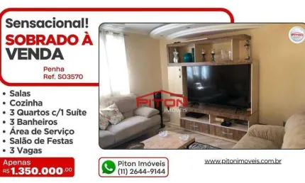 Casa com 3 quartos à venda na Rua Najatu, 119, Penha, São Paulo