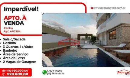 Apartamento com 3 quartos à venda na Rua José Flávio, 285, Penha, São Paulo