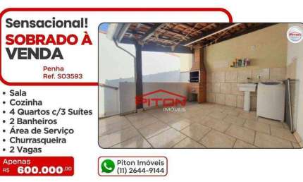 Casa com 4 quartos à venda na Rua Antonieta Jorge Ribeiro, 13, Penha, São Paulo