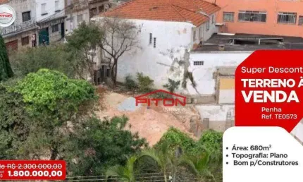 Terreno à venda na Rua Frei Germano, 50, Penha, São Paulo