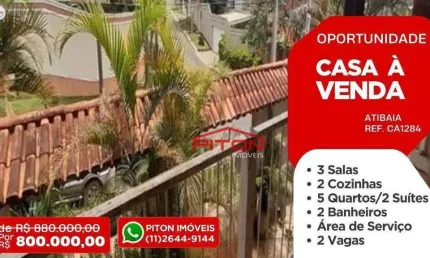 Casa em condomínio fechado com 5 quartos à venda na Rua Madrí, 85, Parque Arco Iris, Atibaia