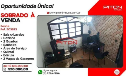 Casa com 2 quartos à venda na Rua Guapiara, 165, Penha, São Paulo