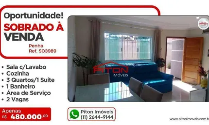 Casa com 3 quartos à venda na Rua Júlio Marcelino de Faria, 95, Cangaíba, São Paulo