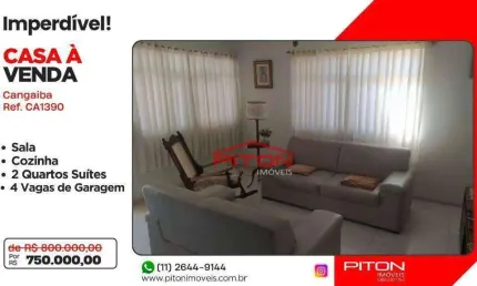 Casa com 2 quartos à venda na Rua Tucumã, 133, Cangaíba, São Paulo