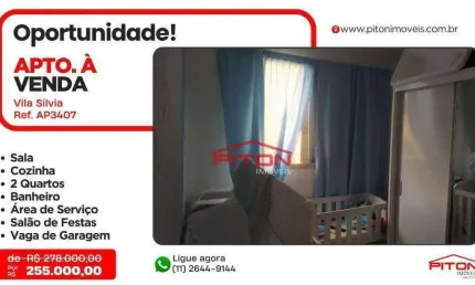 Apartamento com 2 quartos à venda na Rua Araçazal, 105, Vila Sílvia, São Paulo