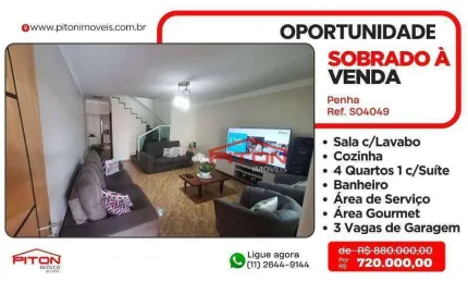 Casa com 4 quartos à venda na Rua Barra do Rio Grande, 14, Penha, São Paulo