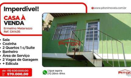 Casa com 2 quartos à venda na Avenida Boturussu, 334, Ermelino Matarazzo, São Paulo