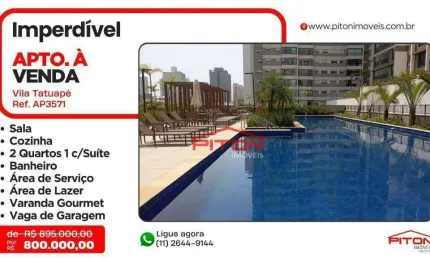 Apartamento com 2 quartos à venda na Rua Sousa Breves, 97, Tatuapé, São Paulo