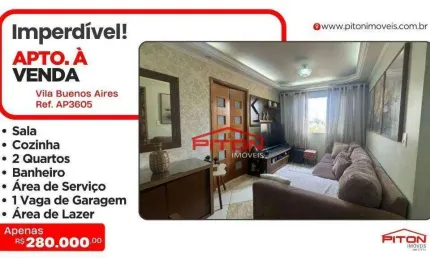 Apartamento com 2 quartos à venda na Rua Vigília, 325, Vila Buenos Aires, São Paulo