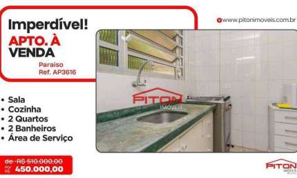 Apartamento com 2 quartos à venda na Rua Chui, 162, Paraíso, São Paulo
