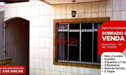 Casa com 3 quartos à venda na Rua Alvarino Souza Rezende, 160, Centro, Guarulhos