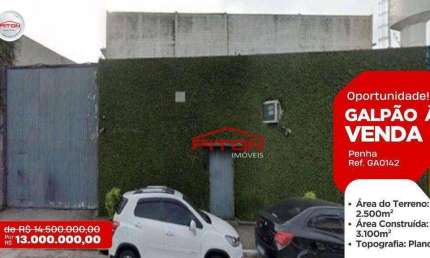 Barracão / Galpão / Depósito com 4 salas à venda na Rua Mercedes Lopes, 1000, Penha, São Paulo