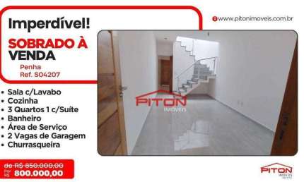 Casa com 3 quartos à venda na Rua Embiruçú, 398, Penha, São Paulo
