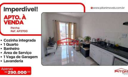Apartamento com 1 quarto à venda na Avenida Amador Bueno da Veiga, 2187, Penha, São Paulo
